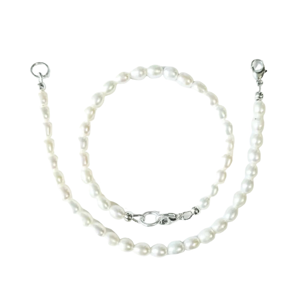 Basic Sterling Silver Pearl Bracelet