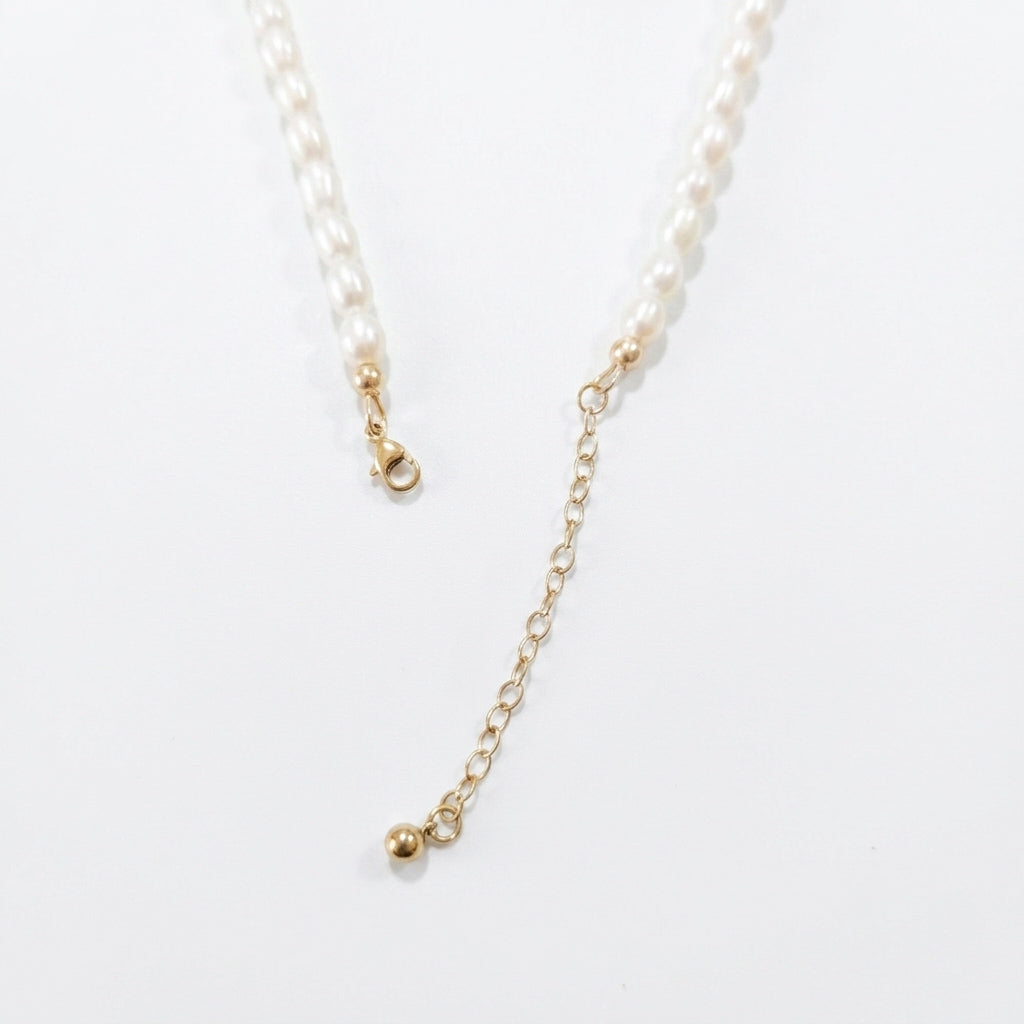 Adjustable Gold Filled Pearl Necklace