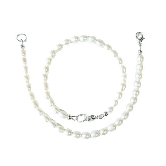 Basic Sterling Silver Pearl Bracelet